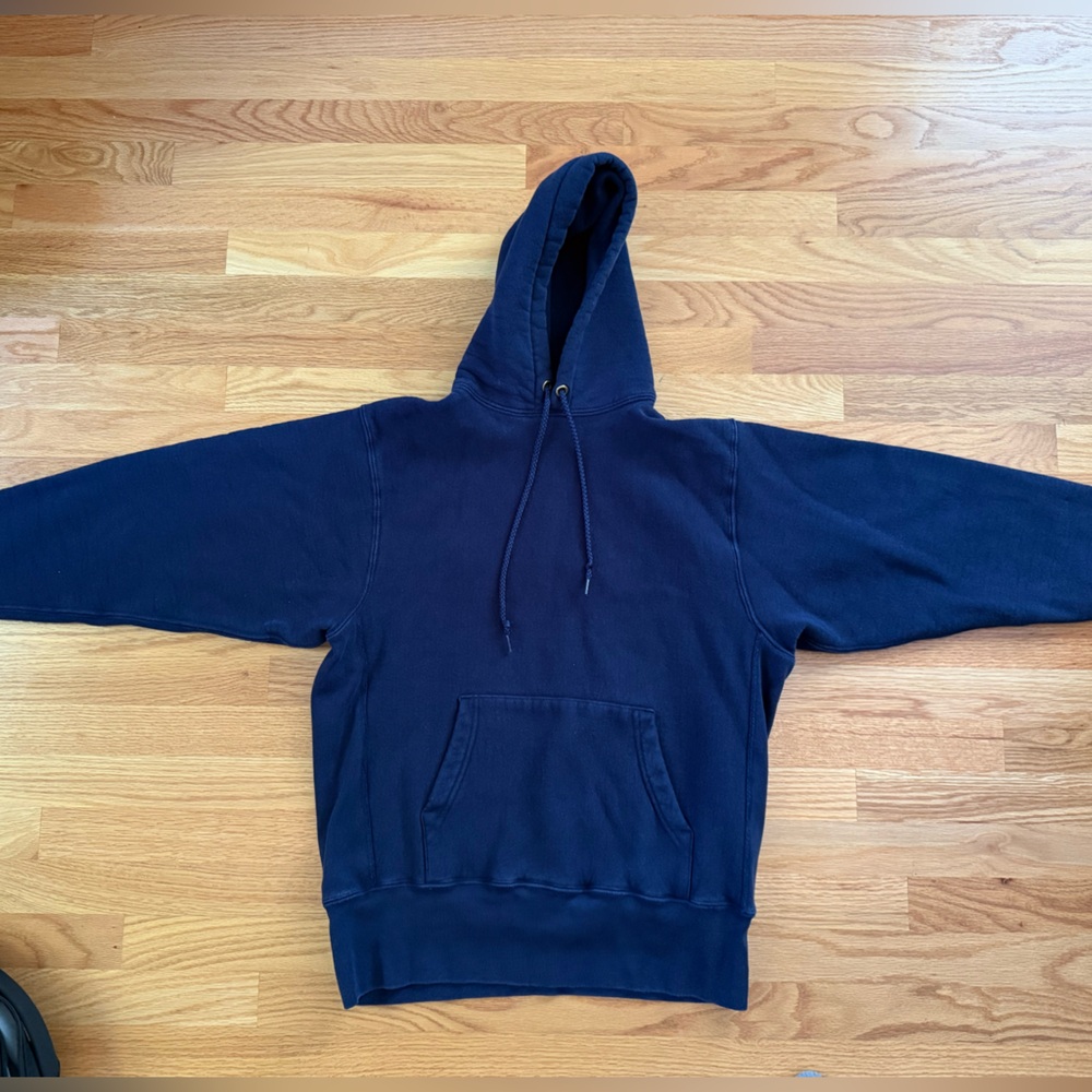 Camber 232 Cross Knit Heavyweight Made in USA Navy Blue Hoodie Medium